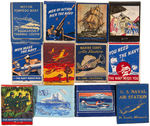 WWII MARINES, NAVY AND RELATED LOT OF 60 UNUSED MATCHBOOKS IN RIKER MOUNTS.