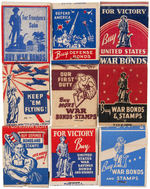 WWII HOME FRONT THEME LOT OF 54 UNUSED MATCHBOOKS IN RIKER MOUNTS.