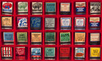 WWII HOME FRONT THEME LOT OF 54 UNUSED MATCHBOOKS IN RIKER MOUNTS.