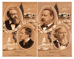 HARRISON/CLEVELAND JUGATE TRADE CARDS.