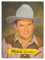"GENE AUTRY OKEH RECORDS/COLUMBIA RECORDS" LOT OF THREE LARGE STORE SIGNS.