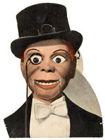 CHARLIE McCARTHY DIE-CUT MECHANICAL MOVIE THEATER PREMIUM CARD.