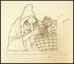 THE WITCH PENCIL DRAWING FROM SNOW WHITE.