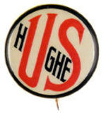 "HUGHES US" GRAPHIC NAME BUTTON.