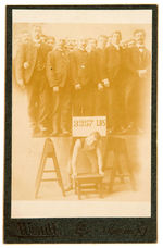 “GEORGE LEVASSEUR CHAMPION BACK-LIFTER OF THE WORLD PAWNEE BILL’S WILD WEST” CABINET PHOTO BY WENDT.