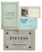 “J. STEVENS ARMS & TOOL CO./SAVAGE FOX GUNS” CATALOG/PAPER LOT.