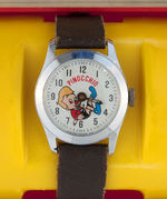 "PINOCCHIO" BOXED BRADLEY WATCH.