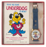 "UNDERDOG" BOXED WRIST WATCH.