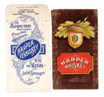 “HARPER WHISKEY” RISQUE PULL-OUT TRADE CARD.