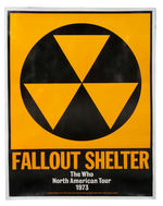 THE WHO 1973 NORTH AMERICAN TOUR "FALLOUT SHELTER" RARE LARGE SIZE POSTER.