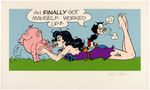 AL CAPP LI’L ABNER CHARACTERS LOT OF FOUR HAND SIGNED AND NUMBERED LITHOGRAPHS.