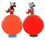 MICKEY MOUSE CELLULOID SQUEAK TOY PAIR.