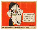 “MICKEY MOUSE WITH THE MOVIE STARS” GUM CARD #98.