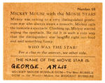 “MICKEY MOUSE WITH THE MOVIE STARS” GUM CARD #98.