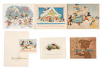 DISNEY STUDIO CHRISTMAS CARD INCREDIBLE EXTENSIVE COLLECTION IN HIGH GRADE.