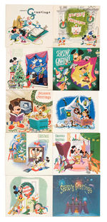 DISNEY STUDIO CHRISTMAS CARD INCREDIBLE EXTENSIVE COLLECTION IN HIGH GRADE.