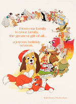 DISNEY STUDIO CHRISTMAS CARD INCREDIBLE EXTENSIVE COLLECTION IN HIGH GRADE.