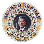 REAGAN 100th ANNIVERSARY 'DOUBLE BUBBLE' BUTTON EDITION OF 12.