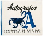 ALMENDARES SCORPIONS EARLY 1950s AUTOGRAPH BOOKLET.