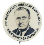 ROOSEVELT UNLISTED HIGH QUALITY BIRTHDAY BUTTON.