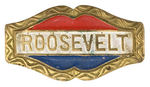 ROOSEVELT GROUP OF EIGHT ENAMEL OR ENAMEL PAINT ON BRASS PINS.