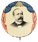 PARKER WITH DRAPED FLAG BUTTON.