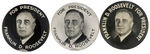 FRANKLIN ROOSEVELT TRIO OF BASTIAN BROS. PORTRAIT BUTTONS.