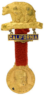 "CALIFORNIA" DELEGATION BADGE TO THE 1912 PROGRESSIVE CONVENTION.