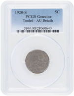 5C BUFFALO NICKEL LOT OF THREE PCGS GENUINE GRADED.