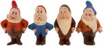 SNOW WHITE AND THE SEVEN DWARFS RARE COMPLETE SEIBERLING LATEX PRODUCTS CO. FIGURE SET.