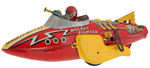 "FLASH GORDON ROCKET FIGHTER SHIP" SPARKLING WIND-UP BY MARX.