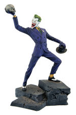 "THE JOKER, THE CLOWN PRINCE OF CRIME" AND "CATWOMAN, GOTHAM'S GREATEST THIEF!" STATUE PAIR.