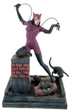 "THE JOKER, THE CLOWN PRINCE OF CRIME" AND "CATWOMAN, GOTHAM'S GREATEST THIEF!" STATUE PAIR.