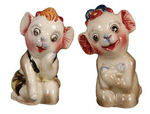 BORDEN'S "BEULAH" AND "BEAUREGARD" WHITE SALT & PEPPER SET.