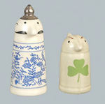 UTICA CLUB SCHULTZ AND DOOLEY SALT & PEPPER SET.