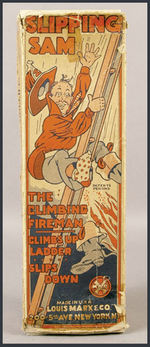 "MARX SLIPPING SAM THE CLIMBING FIREMAN" BOXED WIND-UP.