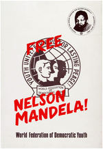 "FREE NELSON MANDELA!" 1980s LEFT WING POSTER FROM "WORLD FEDERATION OF DEMOCRATIC YOUTH."