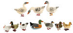 GERMAN PUTZ CHICKENS, GEESE, DUCKS & PIGEONS FIGURE LOT.