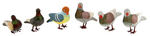 GERMAN PUTZ CHICKENS, GEESE, DUCKS & PIGEONS FIGURE LOT.