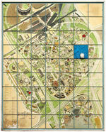 DISPLAY MAP SEEN BY 14 MILLION PEOPLE EXITING GE's PROGRESSLAND AT THE 1964-1965 NYWF, ABOUT 5x6'.