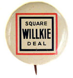 WILLKIE SCARCE SLOGAN LITHO.