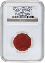 TILDEN & HENDRICKS 1876 EARLY USE OF CELLULOID TOKEN EX-FORD COLLECTION.