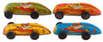 "CAPTAIN MARVEL" WIND-UP RACERS SET.