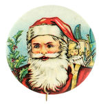 SCARCE SANTA WITH HOLLY AND TOY PACK.