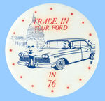 SCARCE ANTI-FORD CARTOON BUTTON.