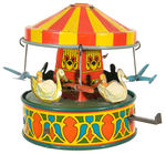 WYANDOTTE TIN SWAN/PLANES LEVER ACTION CAROUSEL.