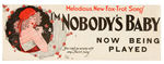 “I’M NOBODY’S BABY” SHEET MUSIC SIGN FOR PLAYER PIANO PERFORMANCE.