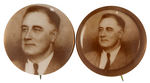 ROOSEVELT PAIR OF SEPIA REAL PHOTO RARE BUTTONS.