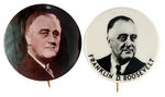 FRANKLIN ROOSEVELT PAIR OF SCARCE REAL PHOTO BUTTONS.