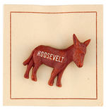 DONKEY THEMED FRANKLIN ROOSEVELT ITEMS INCLUDING RISQUE SPINNER.